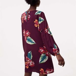 LOFT Autumn  Luau Shift Floral  Dress | XS